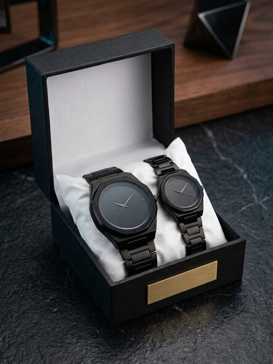 🖤 Black Couple Watches SeT