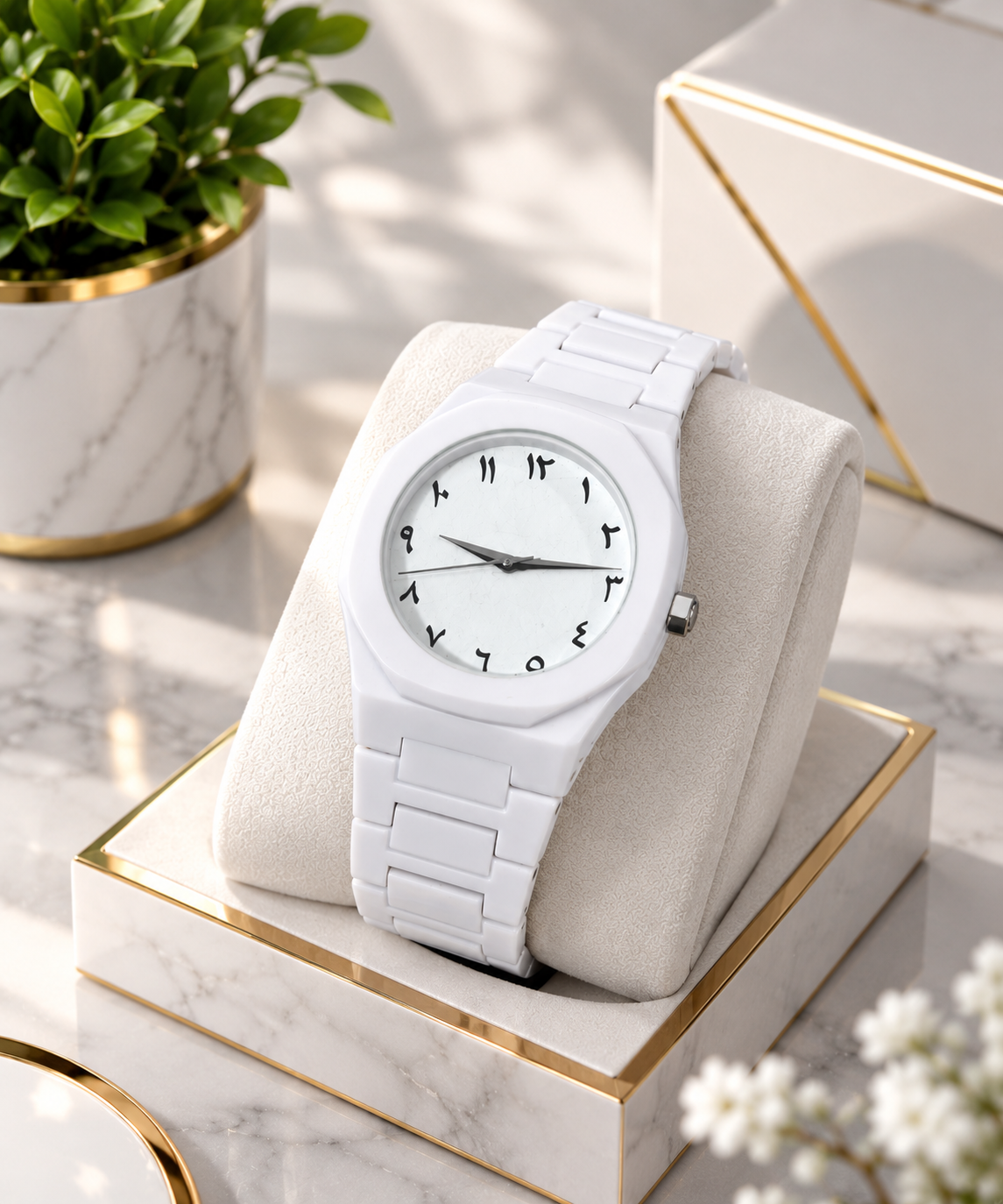 🤍 White Luxury Watch